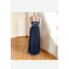 Teeze Me Embroidered Top Layered Mesh Skirt Gown Size 3