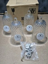 4 HOMCO 11334 "Crystal Windsor" PEG Votive Cups Candle Holders Home Interiors 