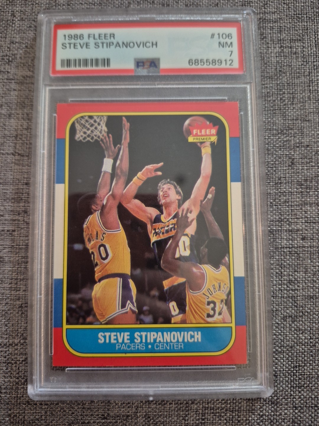 1986-87 Fleer Basketball Steve Stipanovich PSA 7 #106