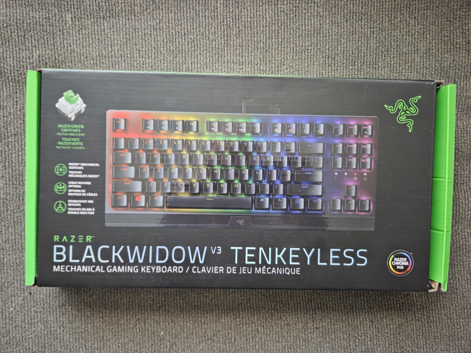 Razer BlackWidow V3 TKL Mechanical Keyboard RGB Green Switch