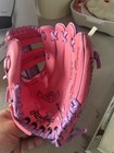 Girls Youth 9" Baseball Glove Rawlings Pink/Blue RHT Players Series PL158PB — photo 2