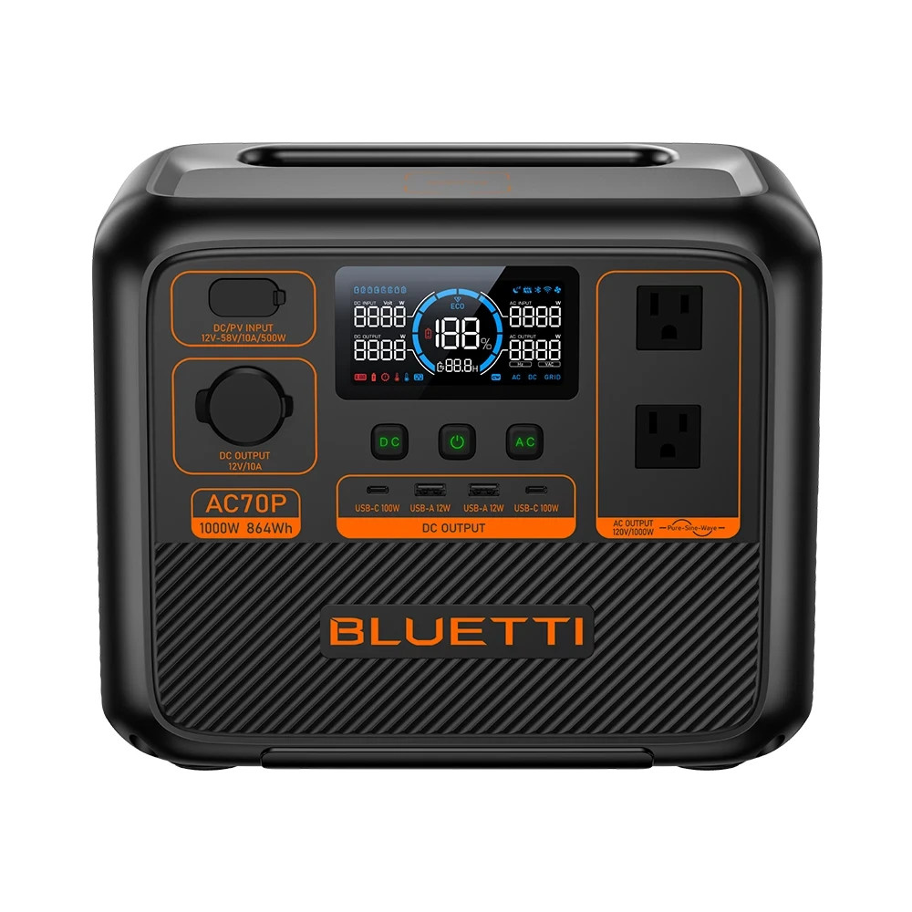 New Bluetti AC70P Portable Power Station 1000W 864Wh