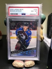 Bowen Byram 2020-21 Upper Deck Young Guns #205 RC Rookie PSA 8 MINT