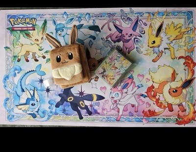 Prismatic Evolutions SPC - Eevee Deck Box, PlayMat, Penny Sleeves + SPC Box