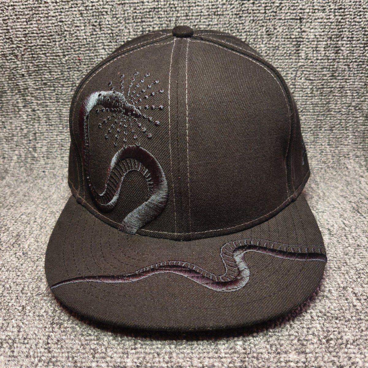 New Era 59FIFTY Mike Rubendall Snake Tattoo Art Fitted Hat Cap Size 7 Black