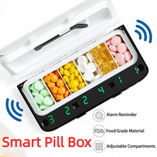 NUOVO Smart Pillole Dispenser Medicina Box Organizzatore Allarme Intelligente con Timer