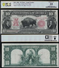 SC 1901 $10 Fr.121 Mule “Bison” Legal Tender - Superb! PCGS 35 Choice VF (128)