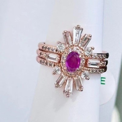 Bomb Party Ring RBP6339  Life Worth Fighting For  2pc  Sz 8 on Rose Gold