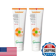 Vetoquinol Laxatone Hairball Lubricant Gel for Cats Tuna Flavor 4.25oz 2-Pack