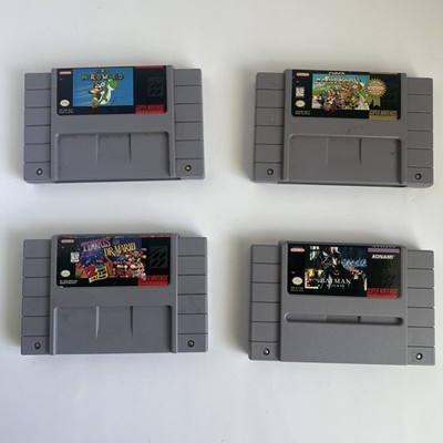 Super Nintendo SNES Games Super & Dr Mario Batman Returns Tetris Lot 4 Games