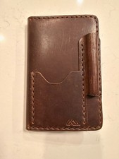 Range Leather Lincoln Journal Cover Brown Wyoming USA Saddle Stitched