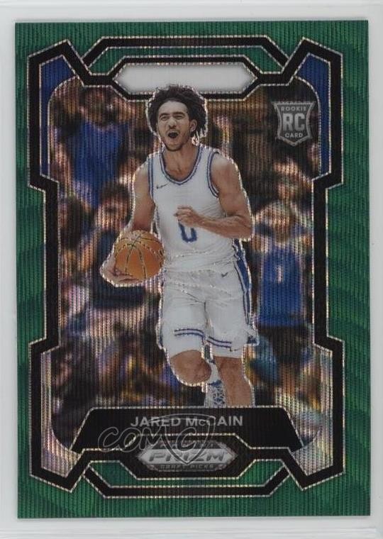 2024-25 Panini Prizm Draft Picks Green Wave Prizm Jared McCain #35 04mf