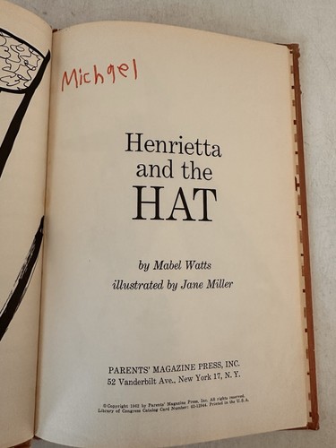 Henrietta and the Hat by Mabel Watts 1962 Vintage Hardcover - Picture 3 of 6
