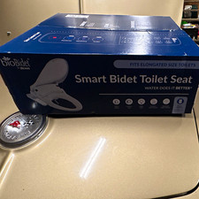 Bio Bidet Slim One Smart Elongated Toilet Seat White Heated Seat Night Light