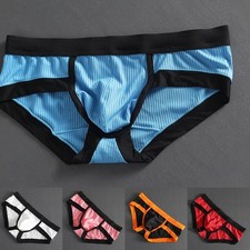 Men Underwear Briefs All Seasons Soft Stretchy Trunks Underpants Bikini