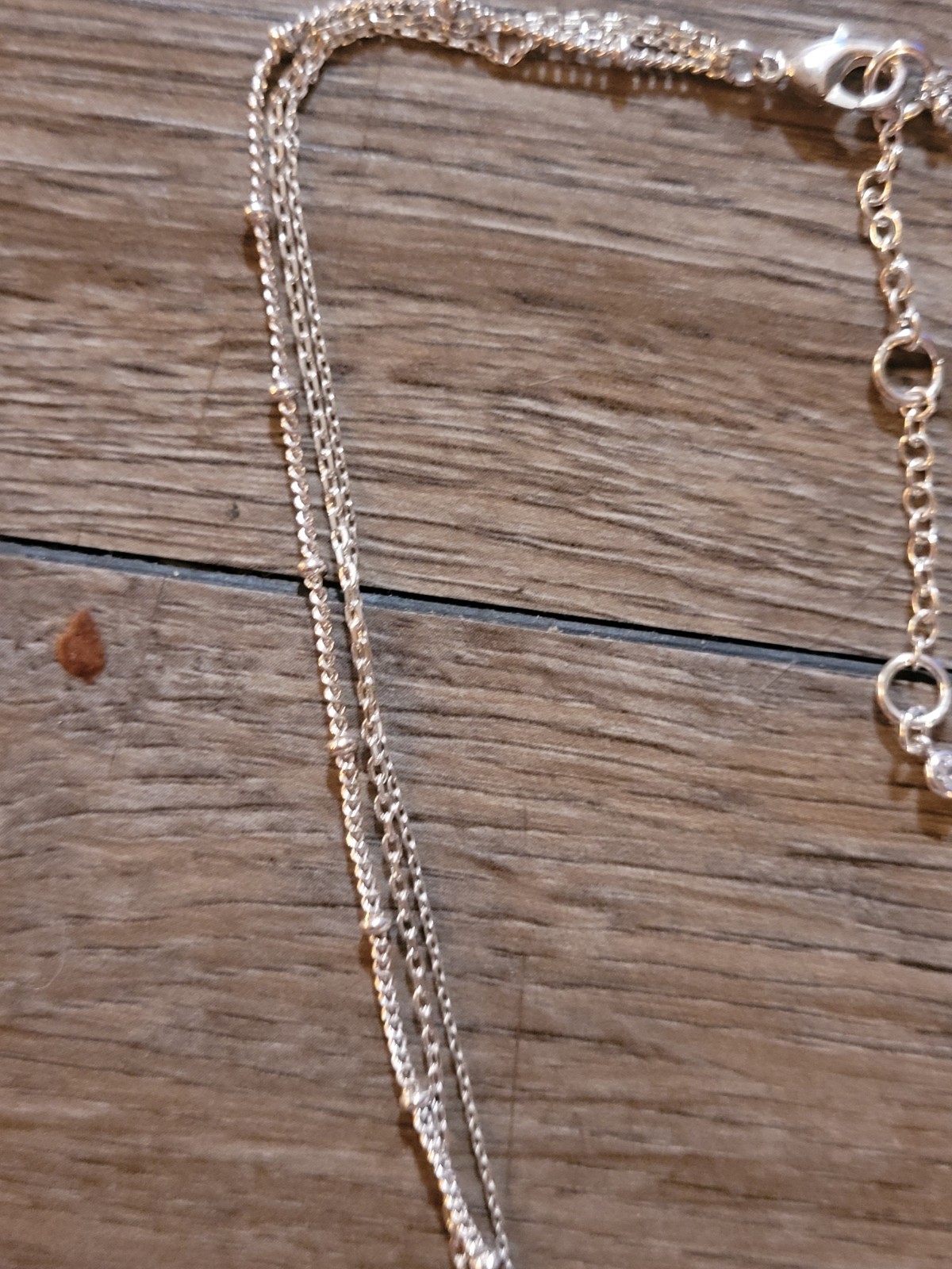 Multi Layer Multi Strand Silver Tone Necklace Wom… - image 7