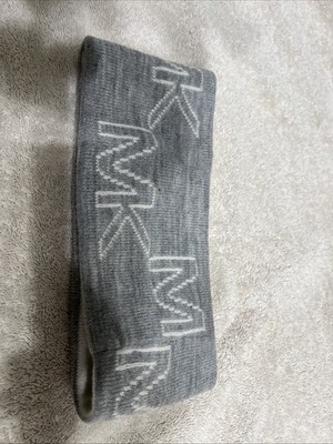Michael Kors Inverse MK Logo Reversible Headband One Size Gray