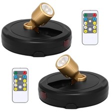 Wireless Spotlight Battery Operated, LED Picture Light, Accent Spot Black Gold