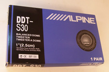 ALPINE 1" BALANCED SOFT DOME TWEETER CAR AUDIO SPEAKERS Brand NEW DDT S30 360w