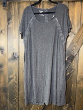 Frida Nursing Labor Dress Snap Button Back One Size Gray Color