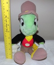 Vintage Disney 10" Sitting JIMINY CRICKET Plush from Pinocchio Disney World