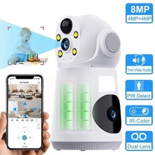 4K 8MP Dual-Lens Baby Monitor 20-Day Battery 360 PTZ Wireless AI Smart Tracking