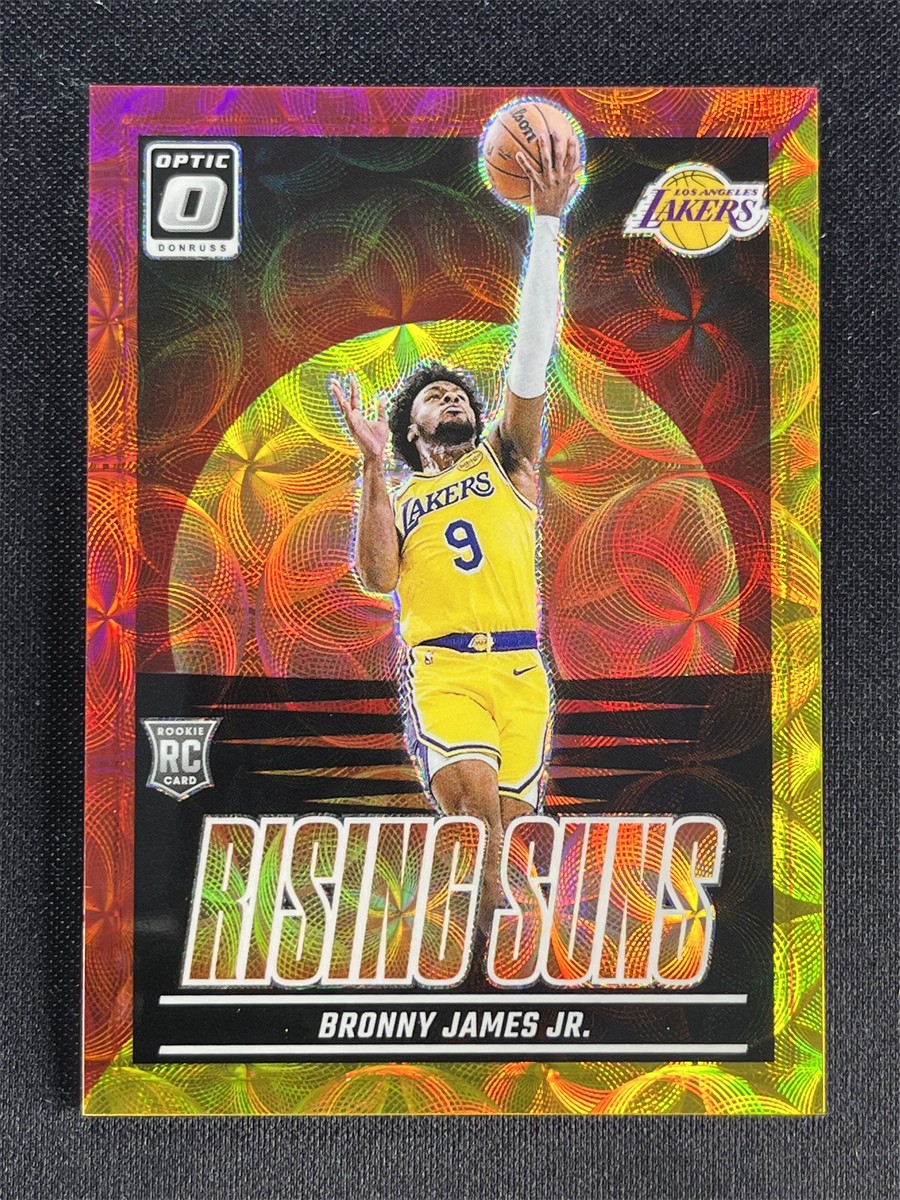 2024-25 Donruss Optic Bronny James Jr. #5 Red Gold Choice RC Rising Suns /99