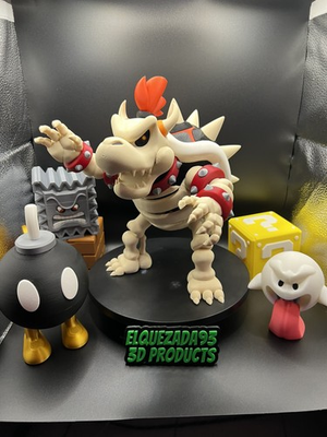 #ad Epic 10” Dry Bowser – 3D Printed Skeleton King – Mario Collector’s Must Have $65.00