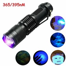 UV Ultraviolet Flashlight Black Light 395nm 365nm Detector Urine Pet Stains