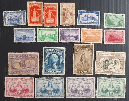 RARE 1901- United States lot of Cinderella Eaton's & Exposition stamps Mint/Used