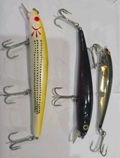 Lot of 3- Bomber Long "A" Minnow Jerkbait 5" & 6" Saltwater Bass Fishing Lures