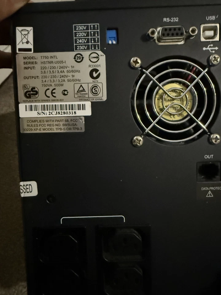 HP UPS T750 XR G1 Tower Distribution - Image 4 of 4