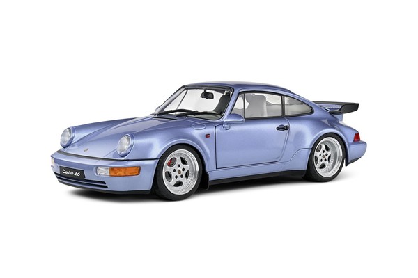 Solido Modellauto Porsche 911 (964) Turbo Horizon Blue 1990 - Sammlermodell-image
