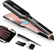DORISILK 500 Degree High Temp Professional Hair Straightener Ceramic Wide Flat I