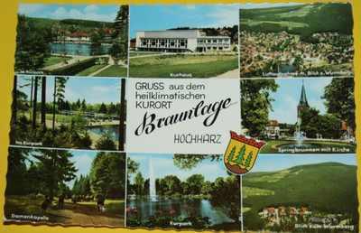 AK. Greetings from Braunlage multi picture. Transported to Bielefeld on 22.8.1963. (10,745)