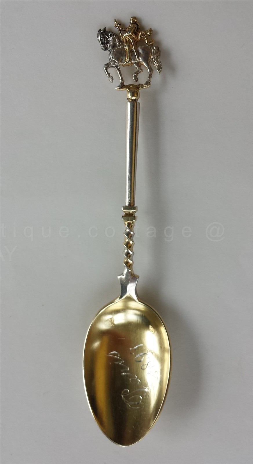 1897 antique PARIS SILVER SOUVENIR SPOON travel