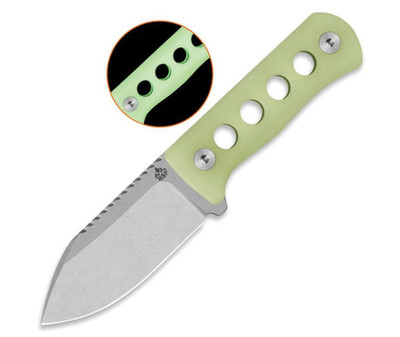 QSP Canary Neck Knife 14C28N Steel Glow Resin Handle Kydex Sheath