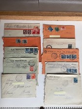 1947-1948 Italia-Lotto 10 Buste Viaggiate con Lettera Originale e Annullid'Epoca