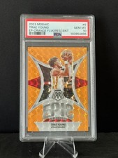 Panini 2023-24 Mosaic Trae Young #6 Fluorescent Orange Prizm /25 PSA 10