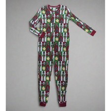 Buc-ee's Union Suit Large Red Green Nutcracker Christmas Waffle Knit Pajamas