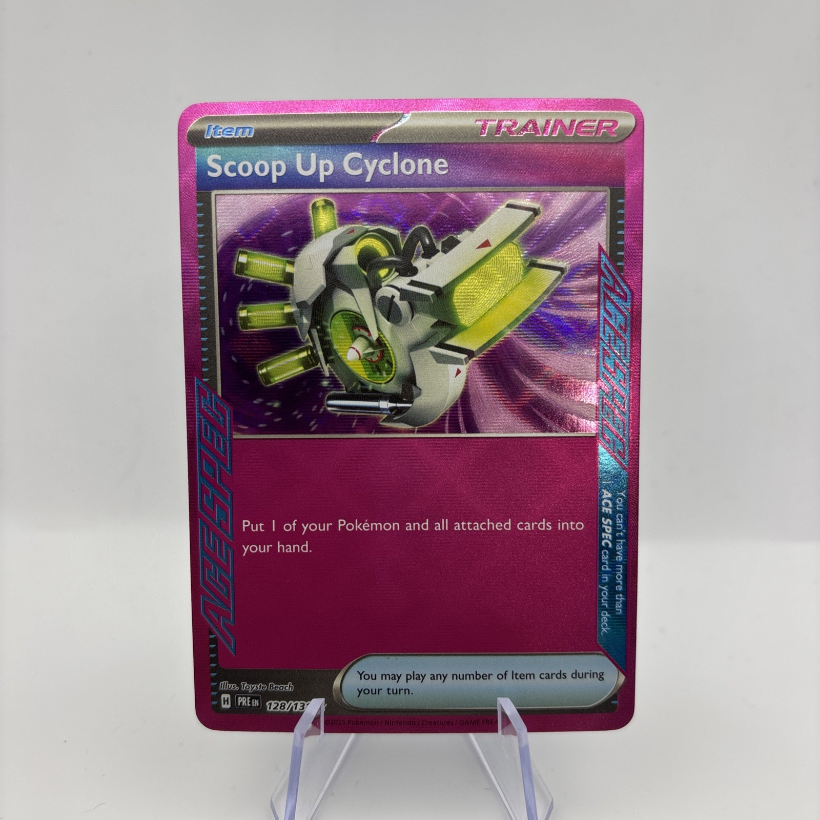 Scoop Up Cyclone 128/131 ACE SPEC Rare SV: Prismatic Evolutions Pokemon Card NM