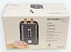 KitchenSmith by BELLA 2-Slice Toaster – Black Compact Bread & Bagel Toaster NEW