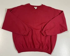 Vintage Boundary Waters Faded Red Sweatshirt Sz L Boxy Blank 90s