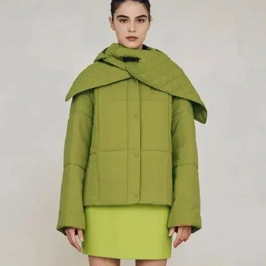 Lightweight Hooded Muffler Padding Jacket for Wom… - image 2