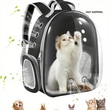Pet Portable Carrier Backpack Space Capsule Travel Dog Cat Bag Transparent US,,,