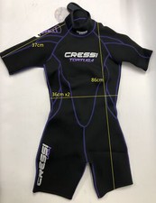 Cressi Tortuga Lady 2,5 mm muta corta, nero/viola, M/3