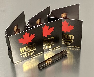 3X DSQUARED2 Wood For Him for Men EDT Sample Size Spray 0.03 oz / 1 mL