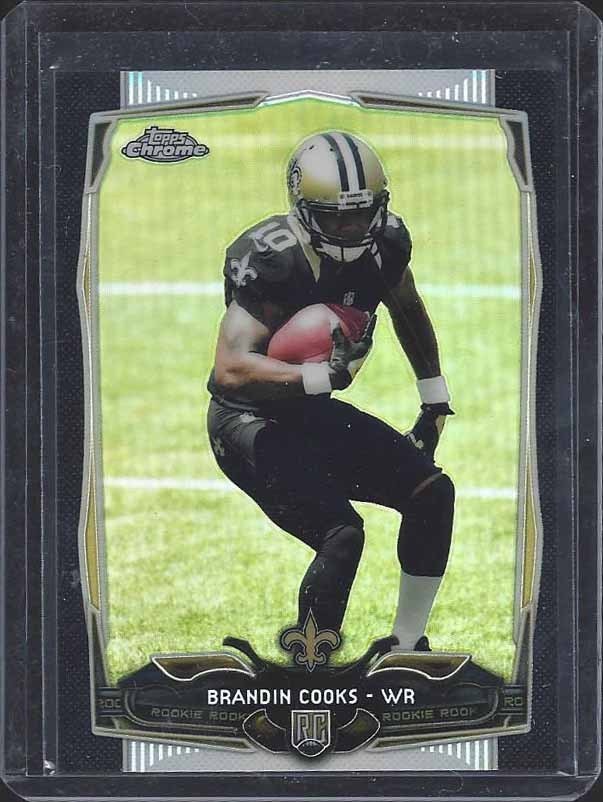 BRANDIN COOKS 2014 TOPPS CHROME ROOKIE BLACK REFRACTOR RC #D 135/299