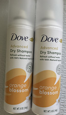 Lot of 2 NEW Dove Dry Shampoo Advanced Care Orange Blossom 5 Oz each