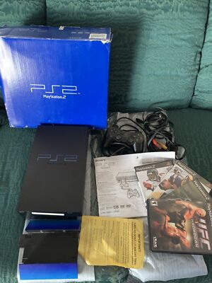 Sony Playstation 2 Console Model 30001 Original BOX with 4 Games
